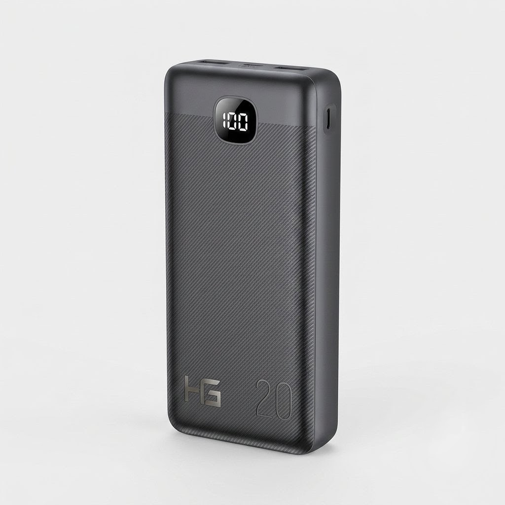 HG P20 Power Bank – 20000mAh | 17W Max Fast Charging | Dual USB Output